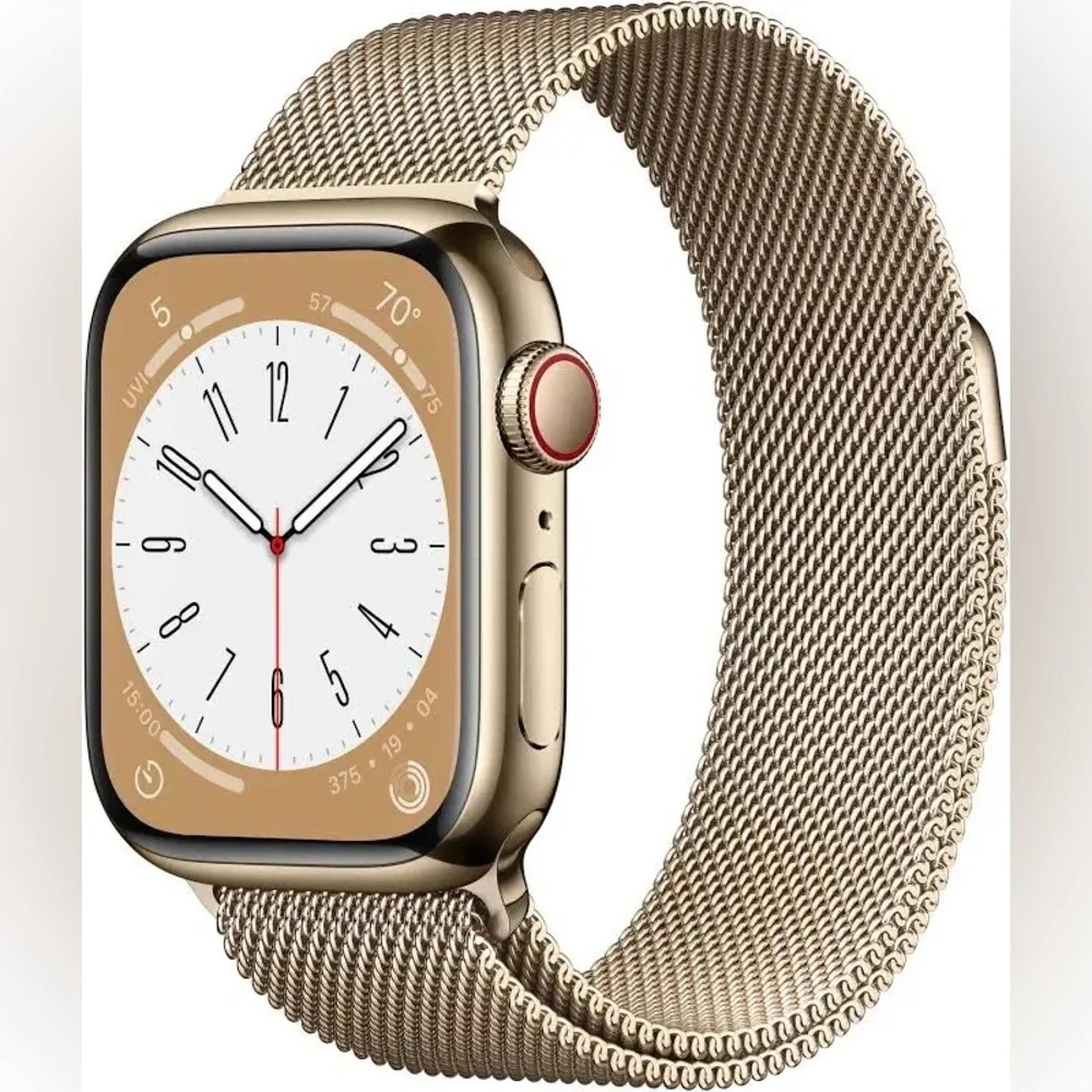 Apple Gold Stainless Steel Smartwatch with Gold Milanese Loop - Picture 1 of 11